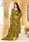 Noor Luxe By Alok Cambric Cotton Foil Printed Dress Material 